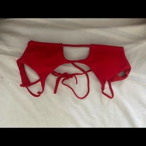 Red bathing suit top